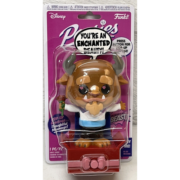 Disney Funko Popsies Valentine Beast Figure Pop Up Greeting Gift Toy NEW - Picture 1 of 4